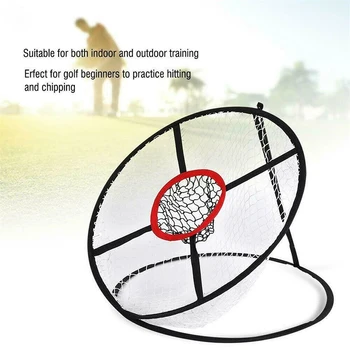 

Portable Practice Golf UP Indoor Outdoor Chipping Net Training Aid Bag Net Outdoor Indoor Golf Training Aids Metal + Net