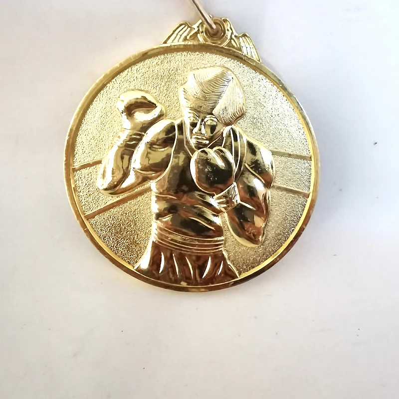 Ação de bronze da prata do ouro da medalha do fósforo do boxe, capacidade de comunicação da honra/auto-confiança desenvolvendo 6.5 cm