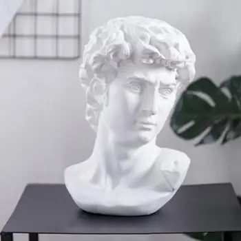 

Resin David Head Sculpture Statue Sketch Practice Model Figurine Home Decoration