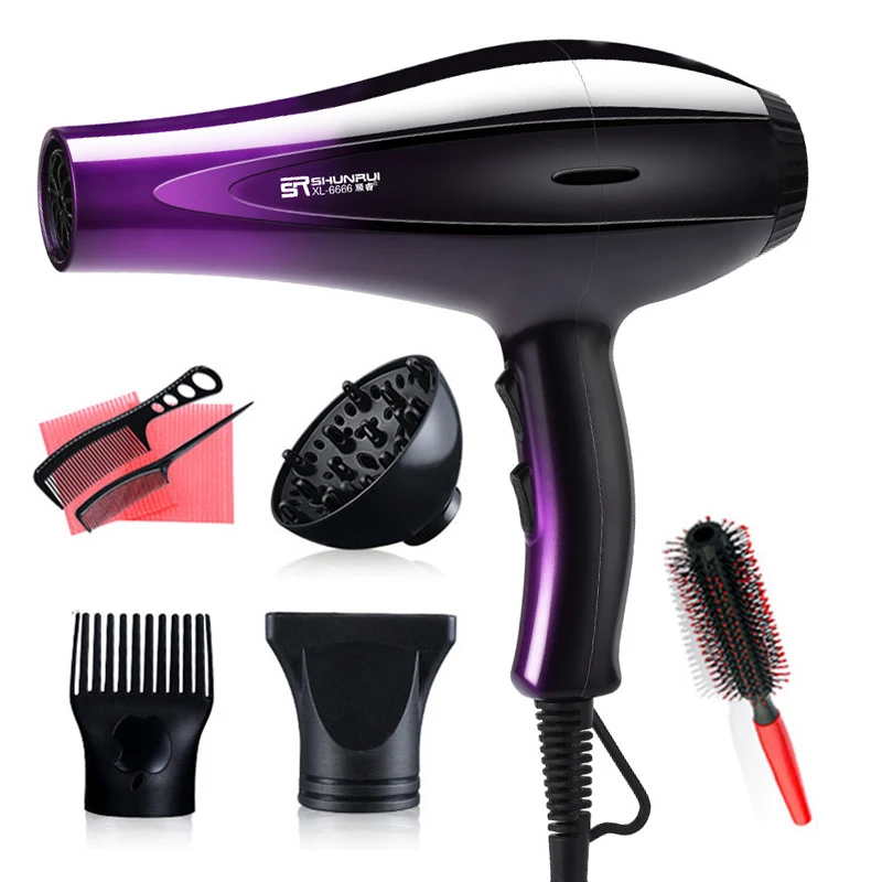 

Professional High Power Hair Dryer Hot And Cold Blow Dryer Blue Negative Ion No Hair Injury Electric Hair Drying Machine 40D
