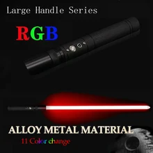 

YQ Fierce ghost metal handle RGB color change endless color change Force laser sword sound toy gift