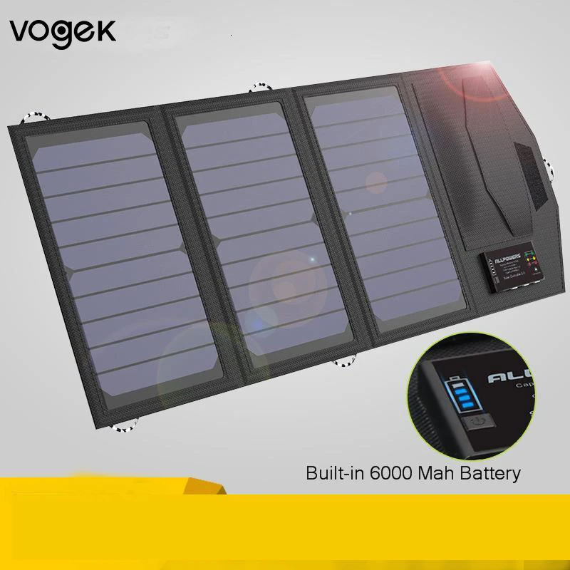 Vogek солнечная панель портативное складное водонепроницаемое экологическое солнечное зарядное устройство Внешний аккумулятор Type-C USB для те... Vogek солнечная панель портативное складное водонепроницаемое экологическое солнечное зарядное устройство Внешний аккумулятор Type-C USB для те...