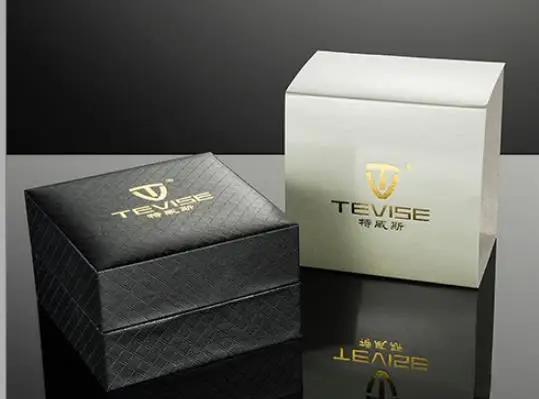 Tevise Топ бренд Роскошная коробочка для часов твердая бумага и деревянная коробка для подарочного инструмента регулировки