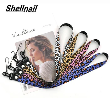 

SHELLNAIL Leopard Phone Straps Lanyard For Cheetah ID Card Keychain Phone Neck Straps Keyring Smartphone Neck Wrist Lanyards