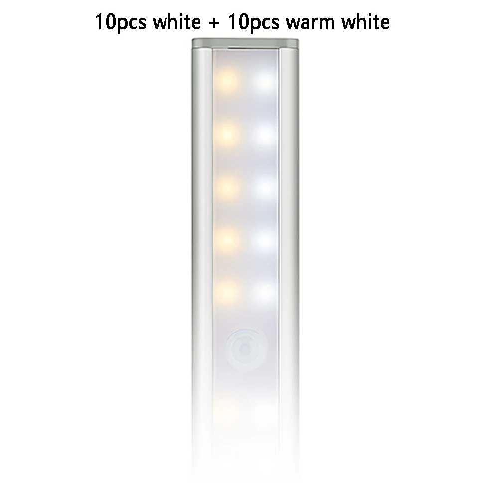 Шкаф 20LED, кухонная лестница, автоматический датчик движения, шкафы, съемный настенный шкаф, USB Перезаряжаемый светильник для ящика шкафа для дома