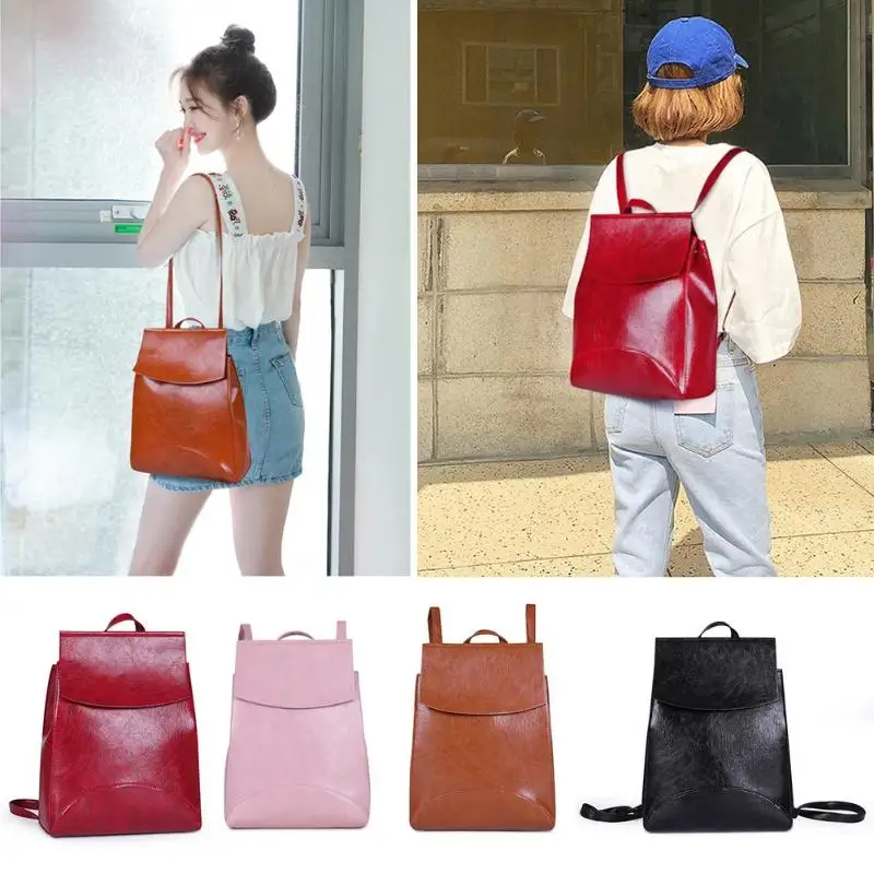 Женские модные новые сумки mochilas, одноцветные рюкзаки для путешествий, Женский ранец из искусственной кожи, школьные сумки для девочек-подростков