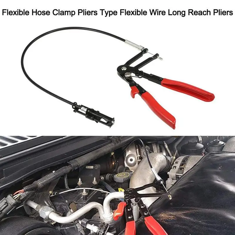 

Hose Clamp Plier For Car Repairs Auto Vehicle Tools Cable Type Flexible Wire Long Reach Hose Clamp Pliers Hand Tools