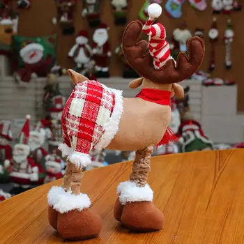 

Christmas Reindeer Doll Xmas Elk Display Window Decorations Desktop Ornament Holiday Figurines Toys Kids Gift