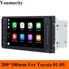 Youmecity Android 9,0 2DIN Corolla RAV4 Camry автомобильный DVD gps для Toyota Terios Yaris старый fortuner радио wifi емкостный 1024*600