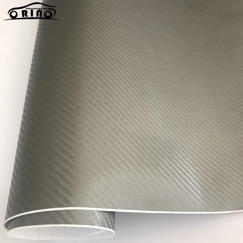 Grey 3D Carbon Fiber Vinyl Wrap Sticker-4