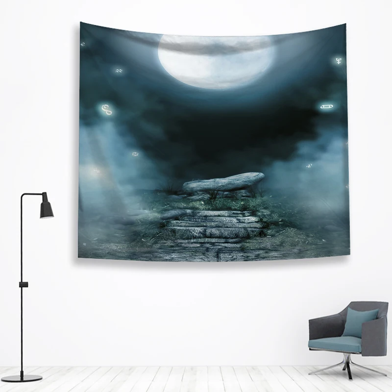Лунная стена Ttapestry висячие украшения богемный пляжный коврик фермерский дом Декор общежития МАНДАЛА ГОБЕЛЕН колдовство хиппи
