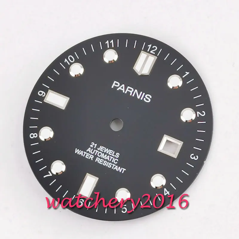 

33mm PARNIS Watch black Dial fit 2836 2824 2813 3804 Miyota 82 Series movement