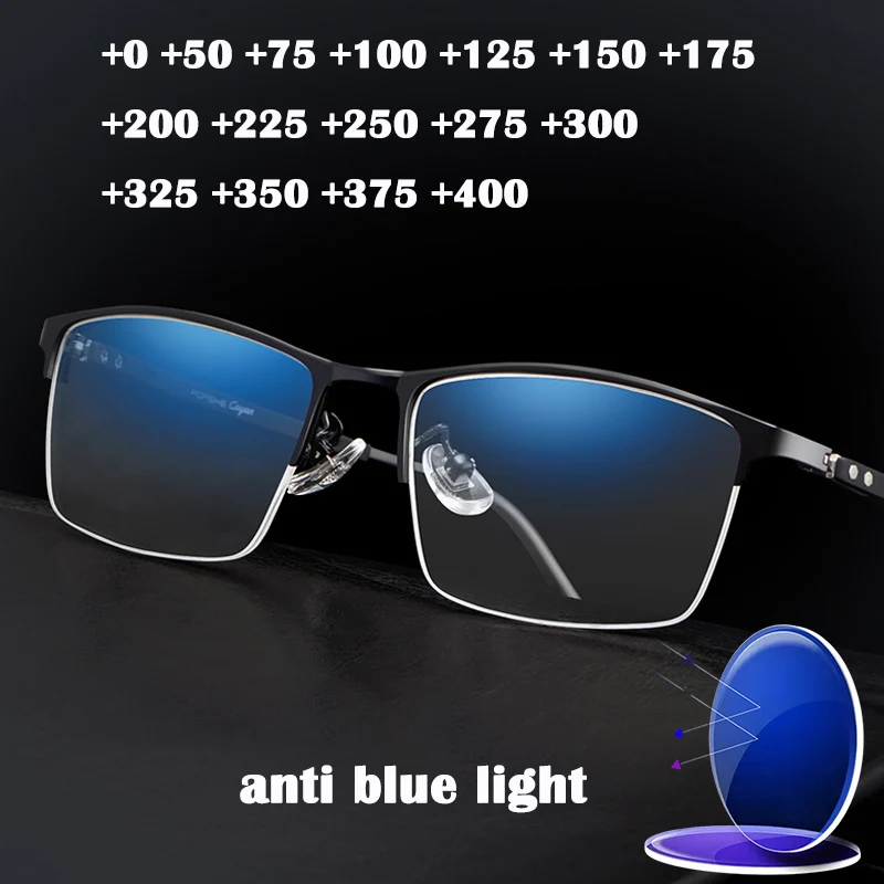 

Ultralight Business Anti Blue-ray Reading Glasses Unisex UV Protection Computer Anti-fatigue Hyperopia Reader Glasses Flexible