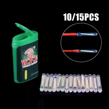 

10/15pcs Fishing Float Light Stick Fluorescent Lightstick Glow Night Float Rod Tip Lights Dark Glow Sticks Useful Fishing Tackle