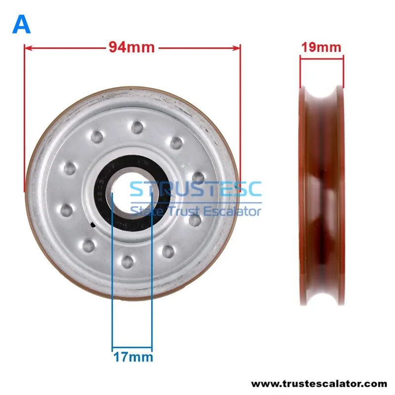 KM601106G01 KM601106G02 94*19*6203 94x19x6203 Elevator Door Hanger Roller W/WO Axle Use for Kone