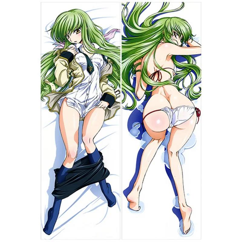 2-сторонний код Dakimakura Geass C.C. 160x50 см Waifu Сексуальная аниме-девушка японского аниме