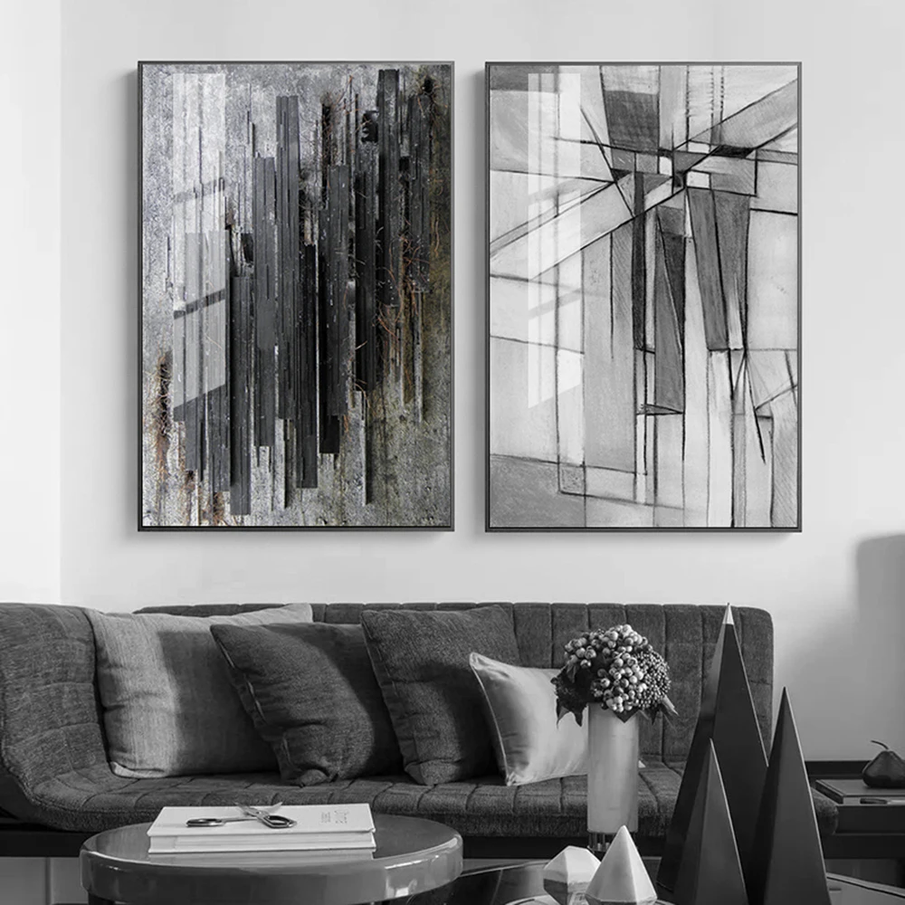 

Creative Abstract Black Line Coloring Wall Art Prints Poster Wall Paomtomg For Living Room Decor