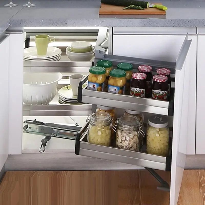 Аксессуары для хранения шкафа Organizador из нержавеющей стали Cocina Органайзер стеллаж для кухонного шкафа Cestas Para Organizar корзина