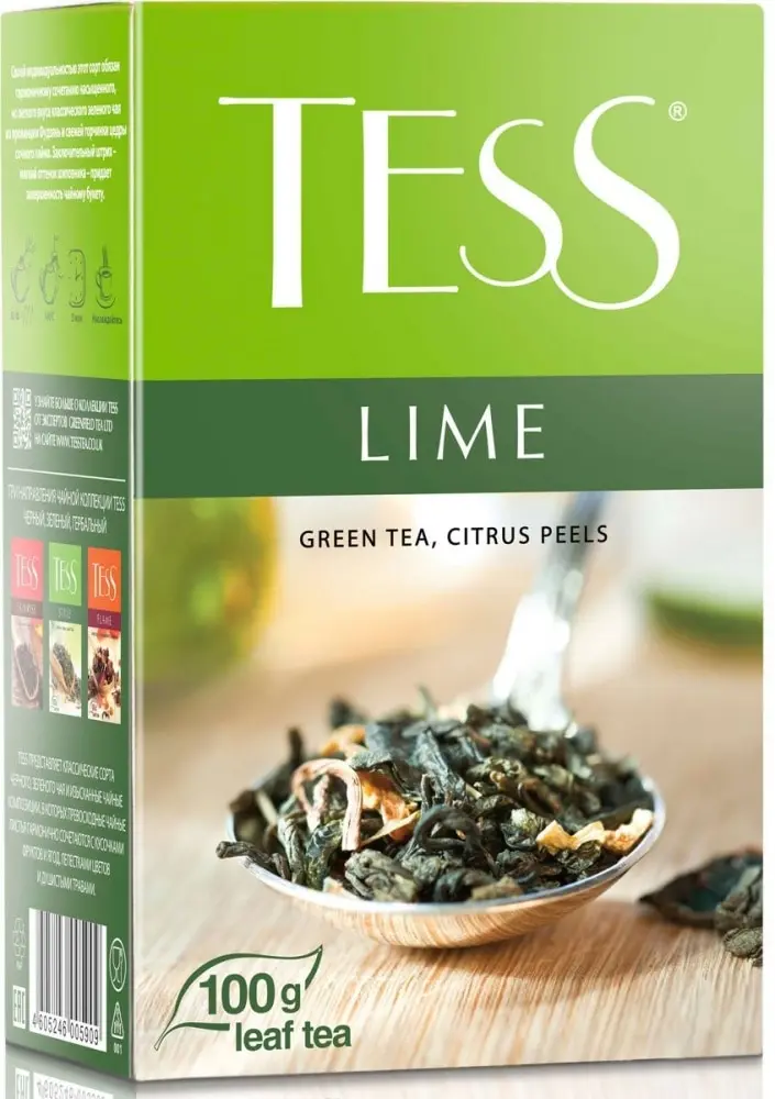 Чай Тess &quotLime" зеленый листовой с добавками 100 гр |