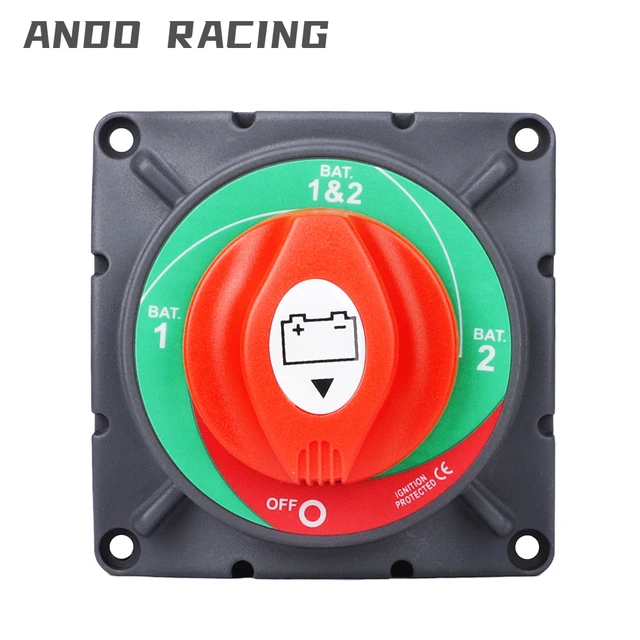 Proster Doppelbatterie Isolator Marineschalter 350 Amp 4 Position  Batterietrennschalter Abnehmbarer Knopf für Maschine Lkw Boot Van  Elektronische Autos : : Auto & Motorrad