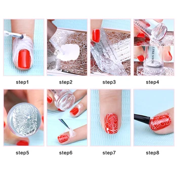 

Clear Silicone DIY Accessories Polish Jelly Professional Dual Ended Transfer Home With Rhinestone Nail Stamper Tool Art Template