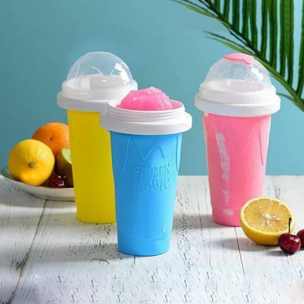 Slushy Maker Cup Tik Tok Stuff Slushie Maker Cup Slushie Ice Cream Maker  Machine Frozen Magic Double Layers Slushie Squeeze Cup 