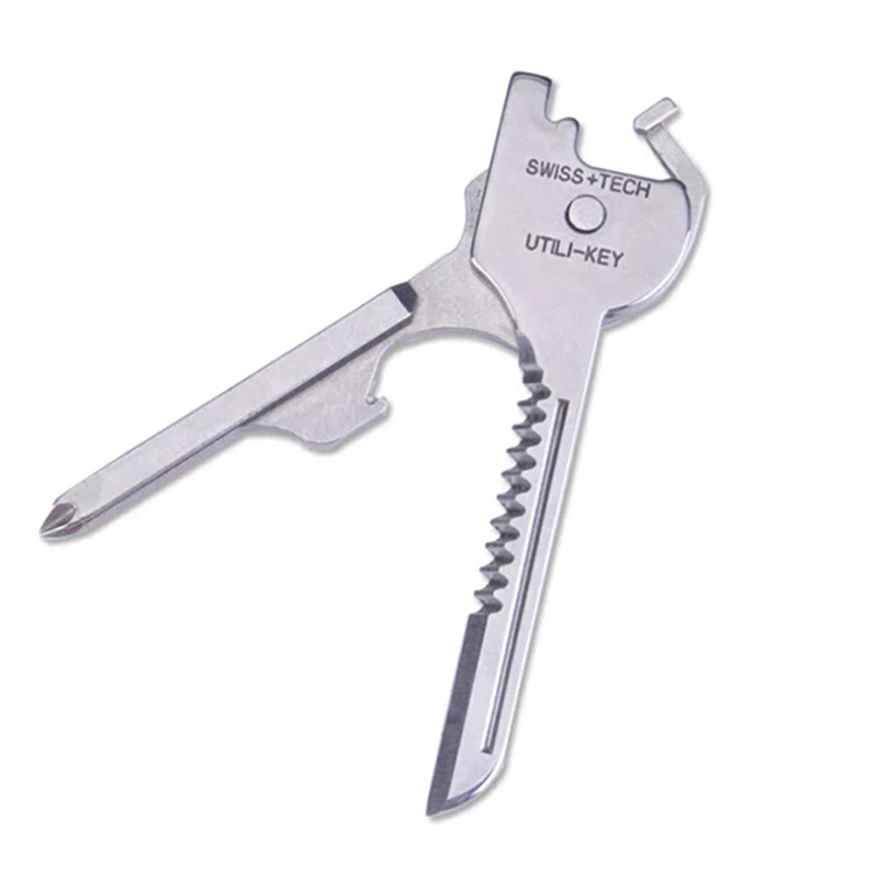 

6 In 1 Utili-key Chain Screwdriver Opener Knife Stainless Steel Mini Multi-tool EDC Keyring Key Chain of Outdoor Survival Tool