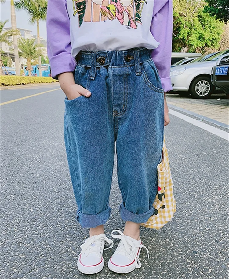 

Girl Jeans pant 2009 Spring and Autumn Children's Leisure Denim Trousers