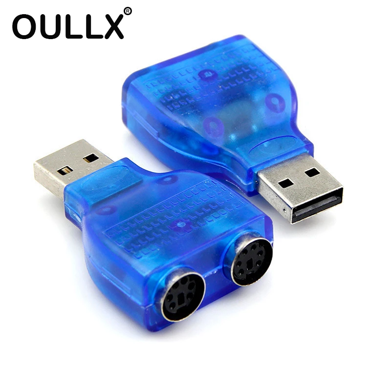 

OULLX USB Male to Dual PS2 Female Cable Adapter Converter USB to Two PS2 Use For Keyboard Mouse