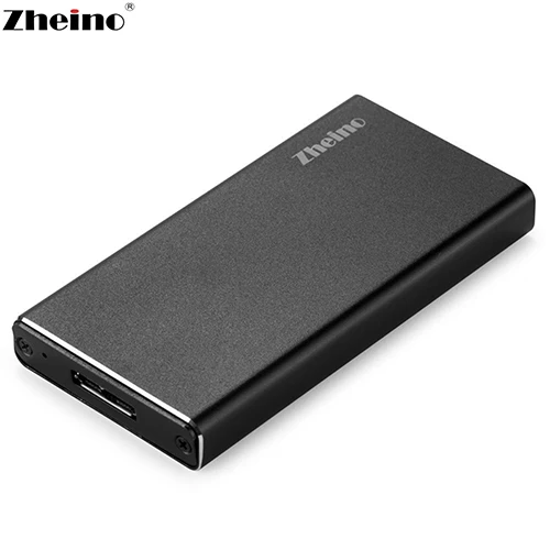 Zheino мини Чехол Msata для USB3.0 SSD корпус алюминиевый внешний чехол для Msata/половина размер mSATA SSD Micro B USB3.0 кабель - Цвет: DC-MA-B