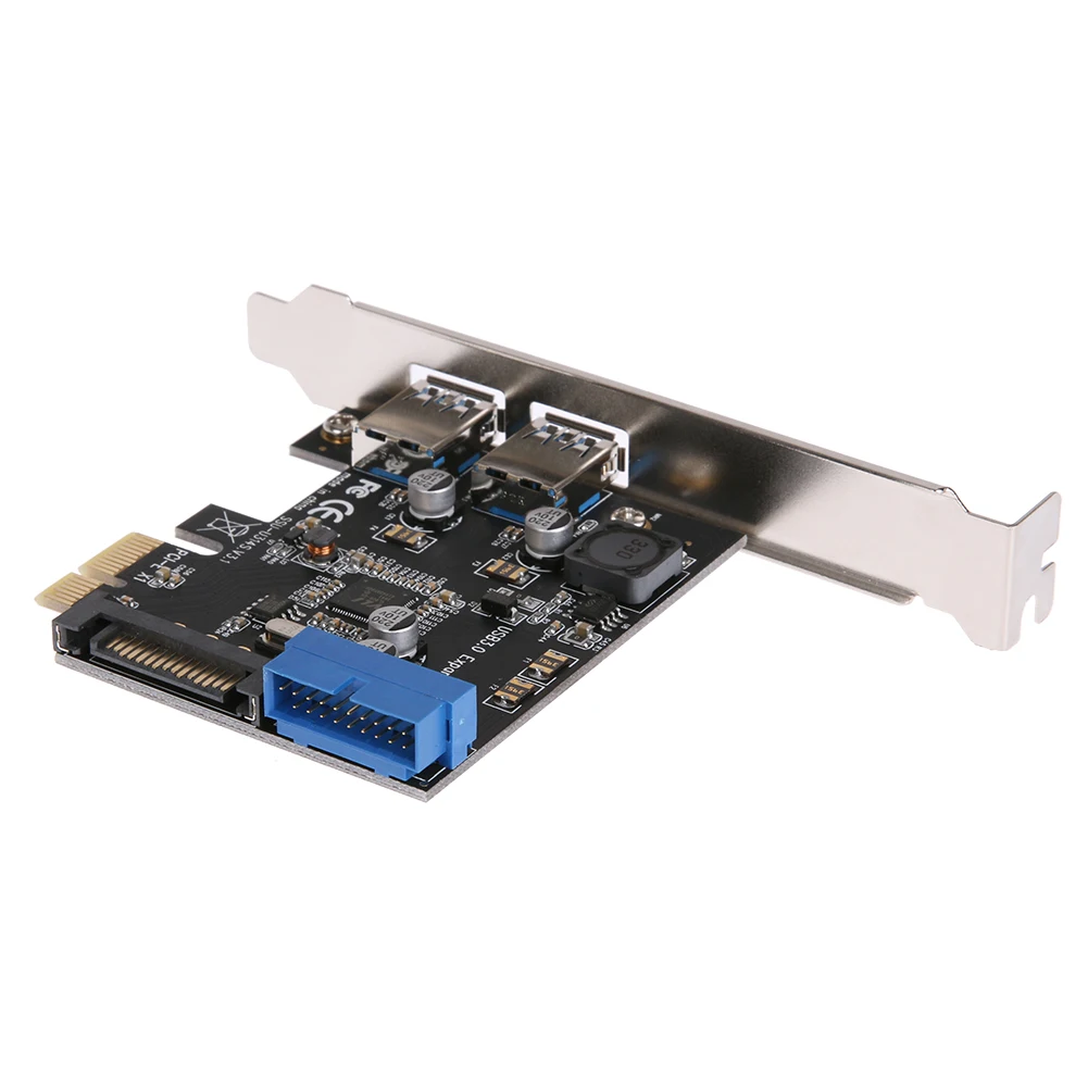 U3V14S 2 Порты и разъёмы 19Pin USB 3,0 карта PCI-e для внутреннего 20Pin Порты адаптер PCI Express 5,0 Гбит/с добавить на карту для портативных ПК