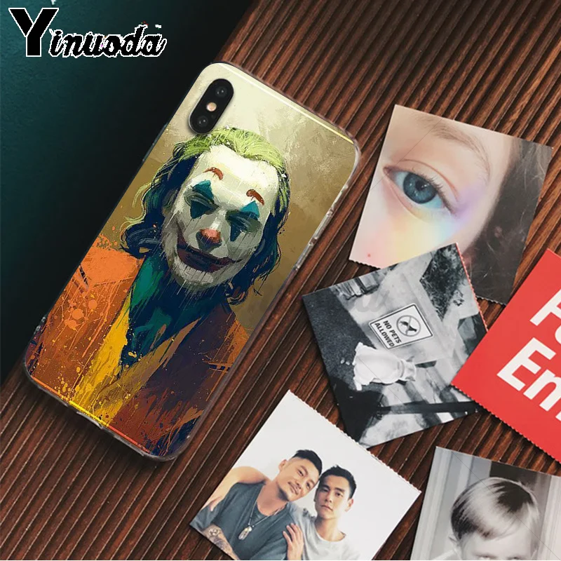 Yinuoda Joker movie мягкая резина, термопластичный полиуретан чехол для телефона iPhone 5 5Sx 6 7 7plus 8 8Plus X XS MAX XR