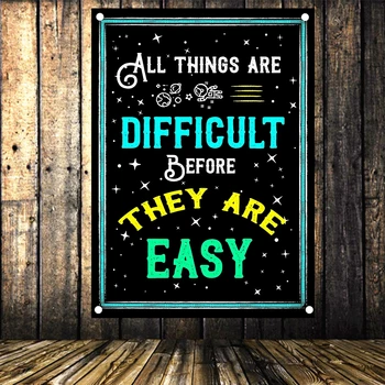

Inspirational Wall Art to Change your Mindset for Growth! Motivational Flags & Banners Wall Hanging for Bedroom Office Decor D4