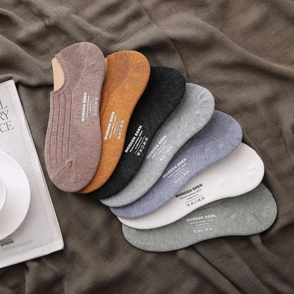 

5Pairs/Set Sports Male Sock Spring Summer Casual Solid Color Boat Socks Breathable Cotton Ankle Socks Thin Style Sock Men 2020