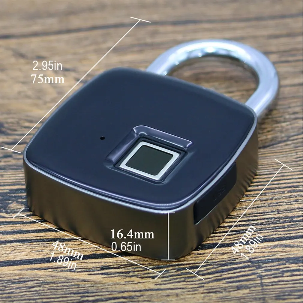 Long Standby Waterproof Electronic Wireless Fingerprint Padlock Suitcase Student Dormitory Anti-Theft | Инструменты