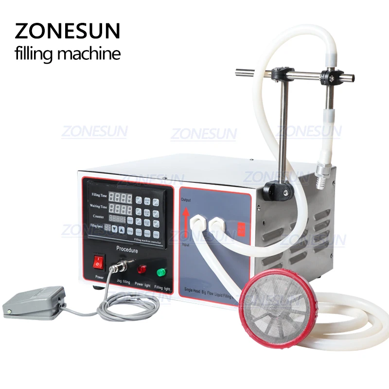 ZONESUN GZ-GFK17B полуавтоматическая разливочная машина для стирки, для приготовления масла, вода, сок, молоко, разливочная машина для жидких Бутылок