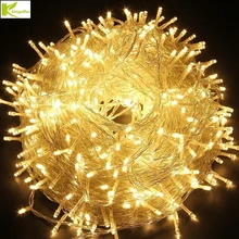 AC220V 50 м/100 м светодиодная гирлянда яркая белая теплая белая розовая Рождественская Праздничная Фея вечерние свадебные декорации на улице лампа