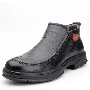 

combat boots High Quality Genuine Leather mens dress boots autumn winter British retro men shoes all-match cowhide breathable