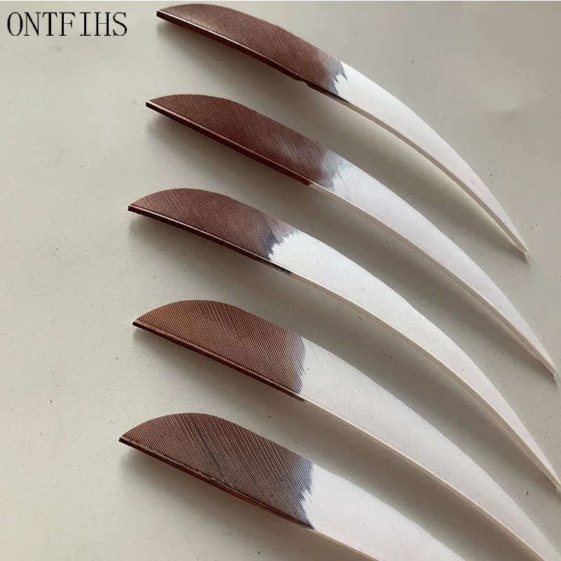 Pena de Seta com Arco e Flecha Penas para a Caça Unidades Lotes Polegada 5 Arrow Real Turquia Pena Acessórios 50 - 4 6 acessórios seta com arco e flecha penas para a caça