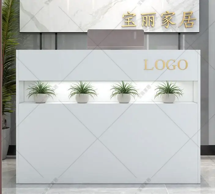 Cashier counter Counter simple modern luxury beauty salon hair salon commercial shop small reception desk counter reception desk