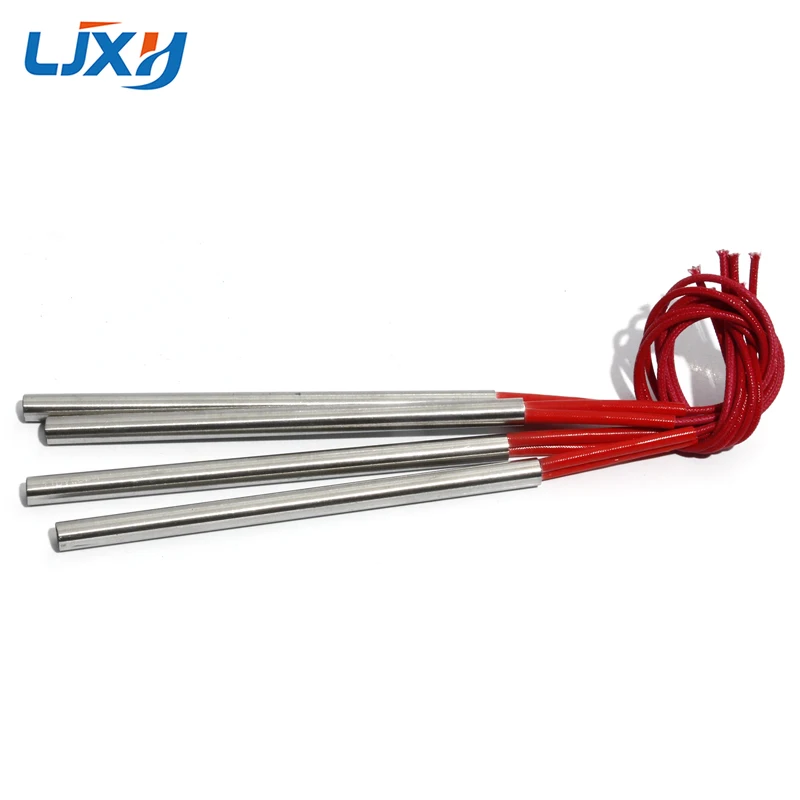 LJXH 2PCS 9mm 80~150mm Electric Mold Cartridge Heaters Stainless Steel 180W/190W/230W/280W/350W Cylindrical Heating Tube