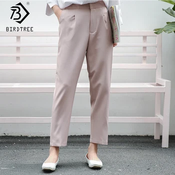 

2020 Spring And Summer New Ankle-Length Pants For Women Pockets Elastic Waist Casual Bottoms Female Trousers B03803K