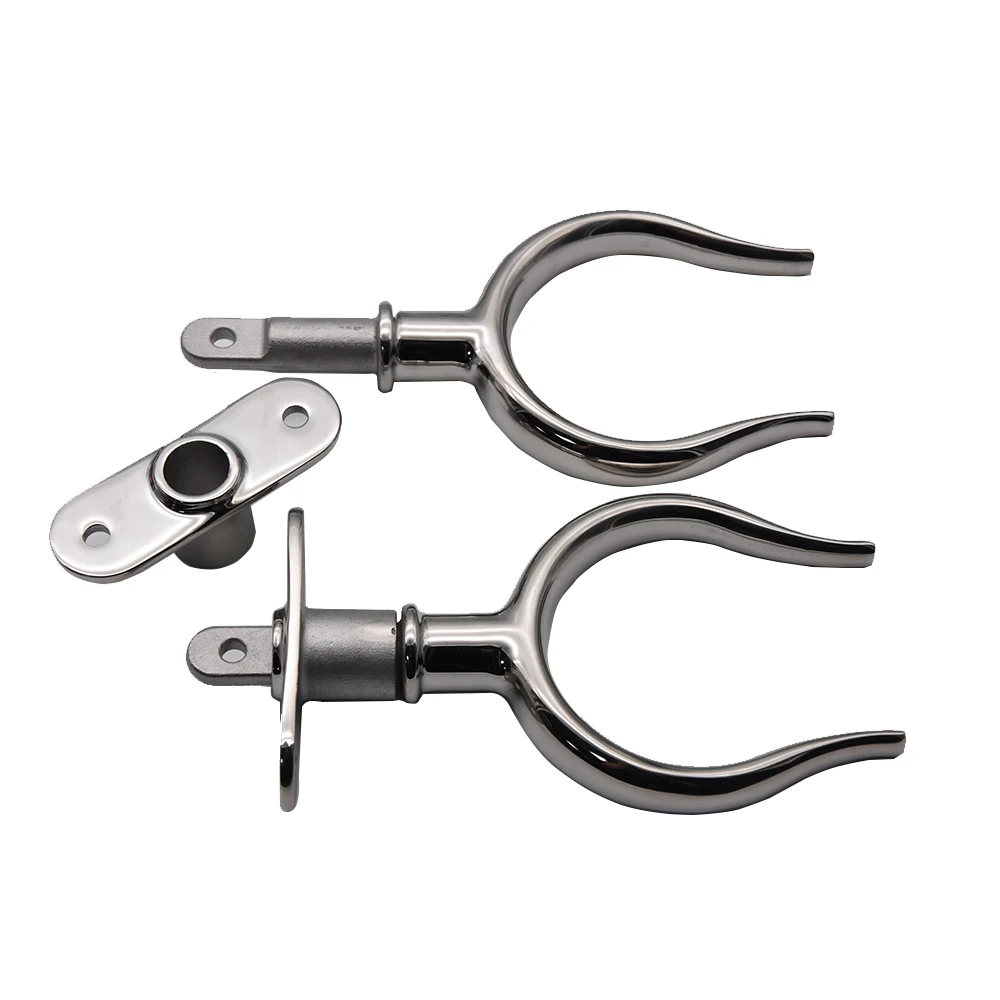 2PCS LifeBoat Rowlock Boat Accessories Marine Stainless Marine Deck Yacht Fishing Kayak Canoe Row Lock Rod Holder Roestvrij