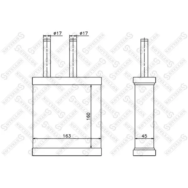 Радиатор печки KIA Clarus All 96-01 STELLOX 10-35189-SX