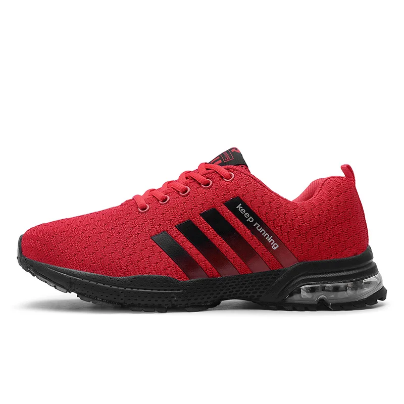 Лидер продаж; легкая обувь для мужчин; мужские кроссовки с дышащей сеткой; прогулочная Повседневная модная удобная обувь для улицы; Tenis Masculino; Новинка года - Цвет: red