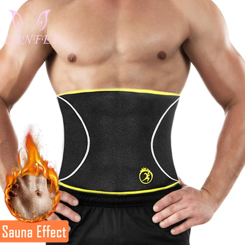 LANFEI Men Waist Trainer Belts Sauna Slimming Body Shapers Girdle Neoprene Workout Sweat Belly Trimmer Corset for Weight Loss 1
