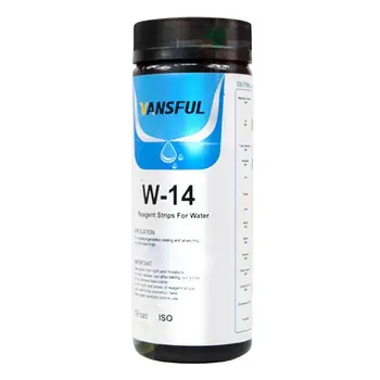 

50pcs 14 in 1 Test Strips for Swimming Pool Spa Hot Tub Alkalinity PH Water Hardness Nitrate