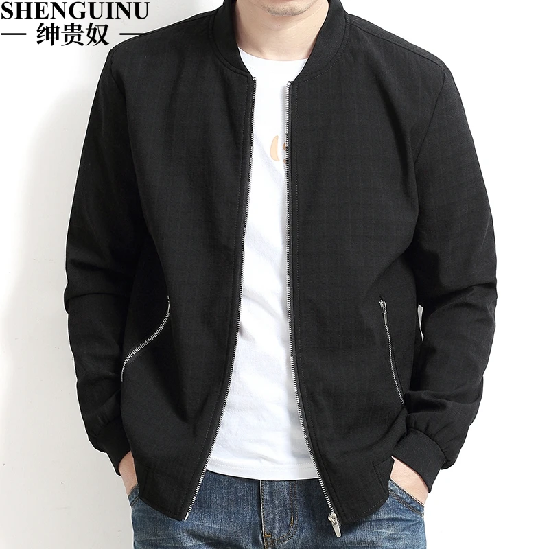 Big Size Casual Jacket Men Spring Autumn Coat Men Baseball Collar Fat Increase Thin Mens Jackets and Coats Windbreaker HH50JK26