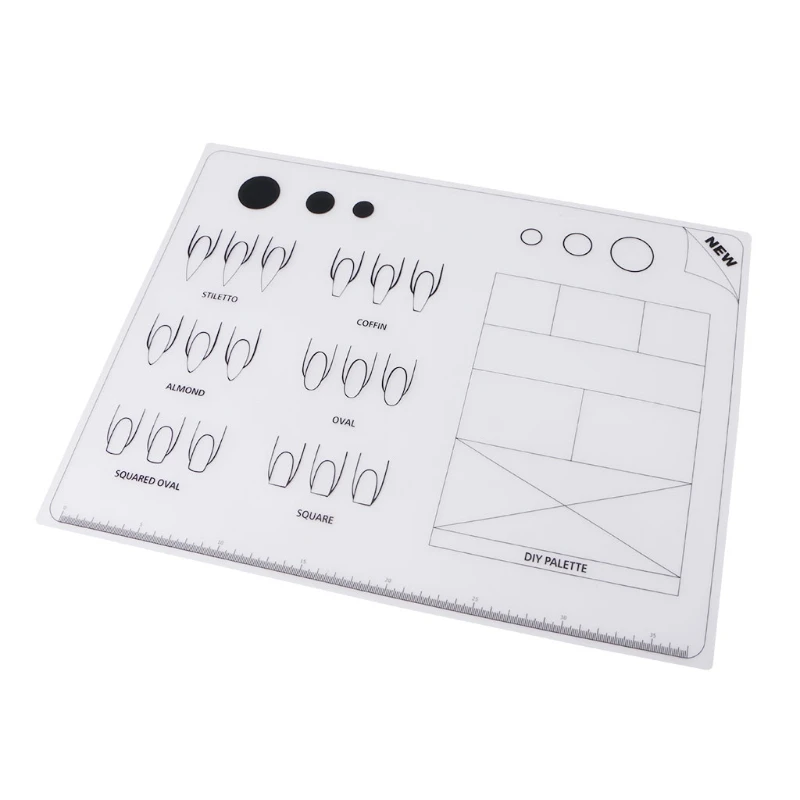 Дизайн ногтей мягкий силиконовый Рабочий стол штамповки пластины передачи коврик на противень Таблица 40x30 см