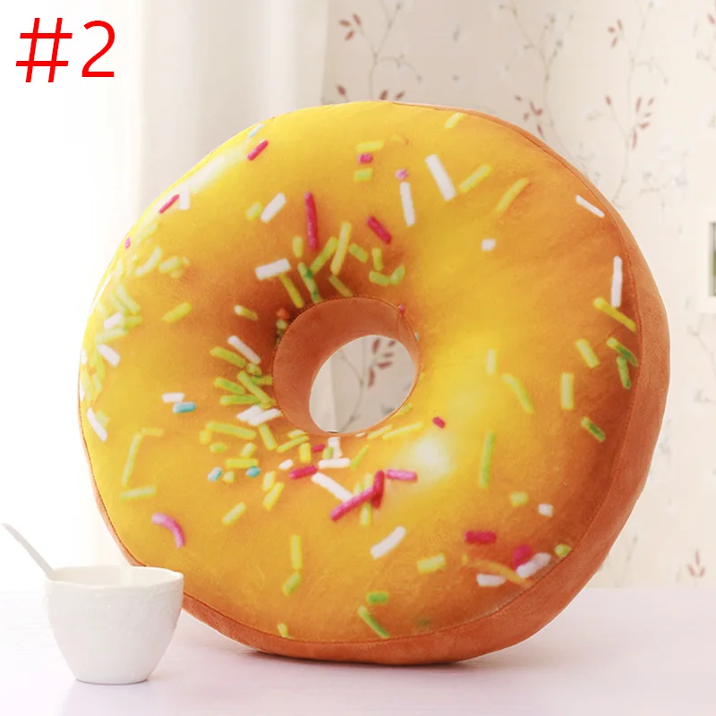 Cute Donuts Pillow Chocolate Plush Macaron Food Cushion Nice Bottom Nap Doughnut Coussin AC889 | Дом и сад